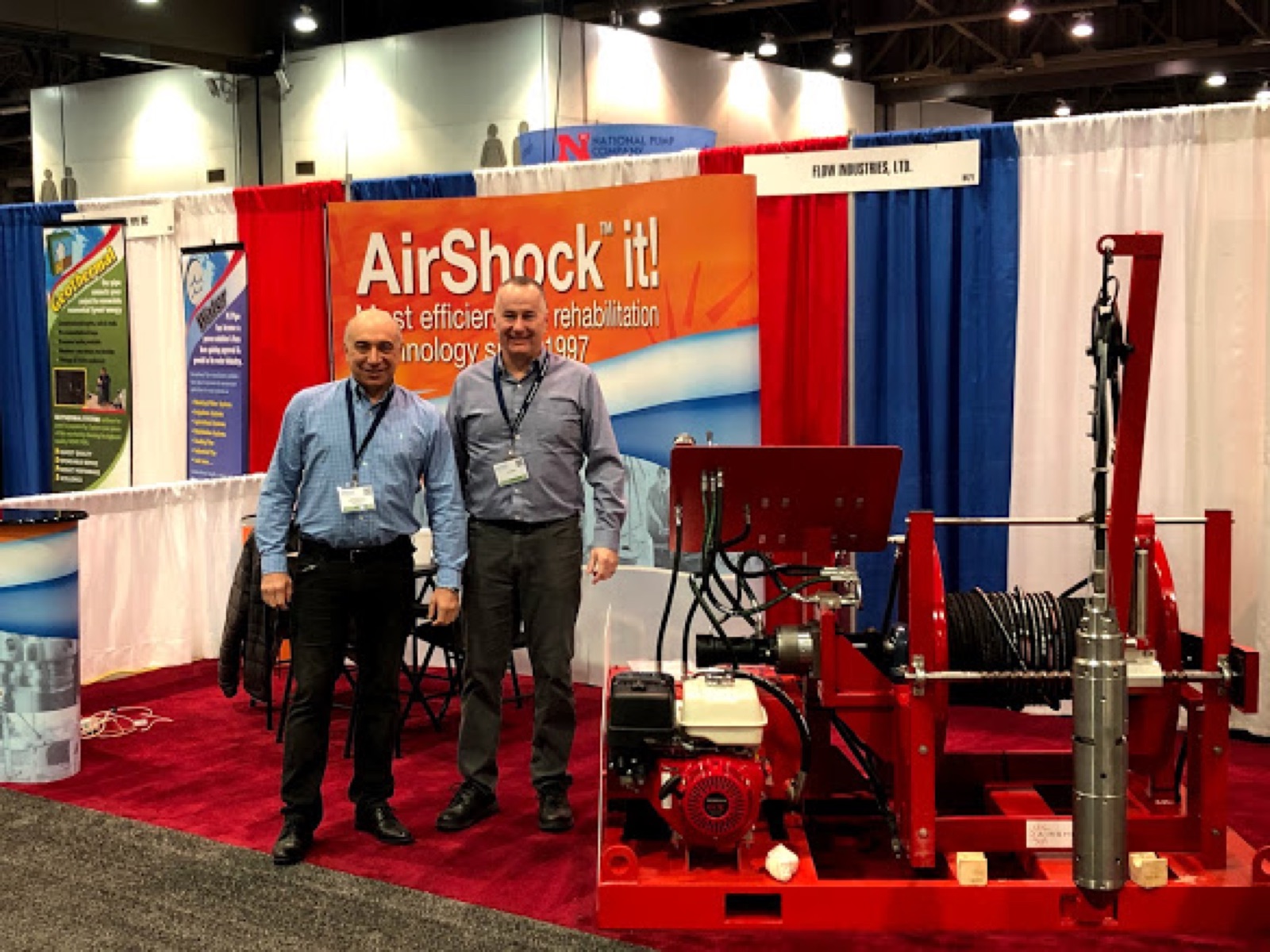 Flow Industries AirShock booth at Groundwater Week in Las Vegas